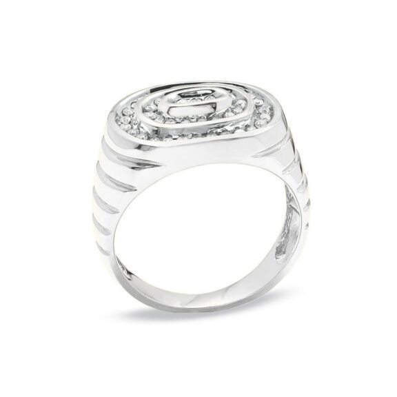 UB5630GHW - 14K White Gold Gents Ring