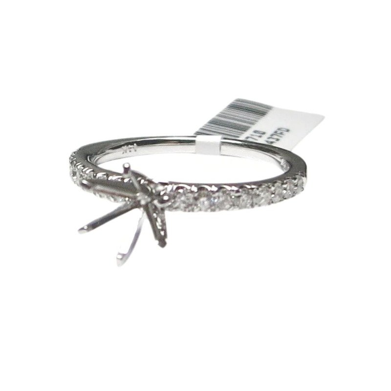 UB8112SMW. - 14K White Gold Semi Mount Ring