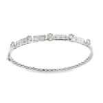 AD396 - 14K White Gold Bangle