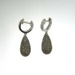 Y8CRE701BR/W - 14K White Gold Earrings