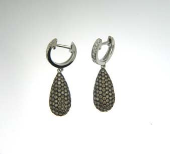 Y8CRE701BR/W - 14K White Gold Earrings