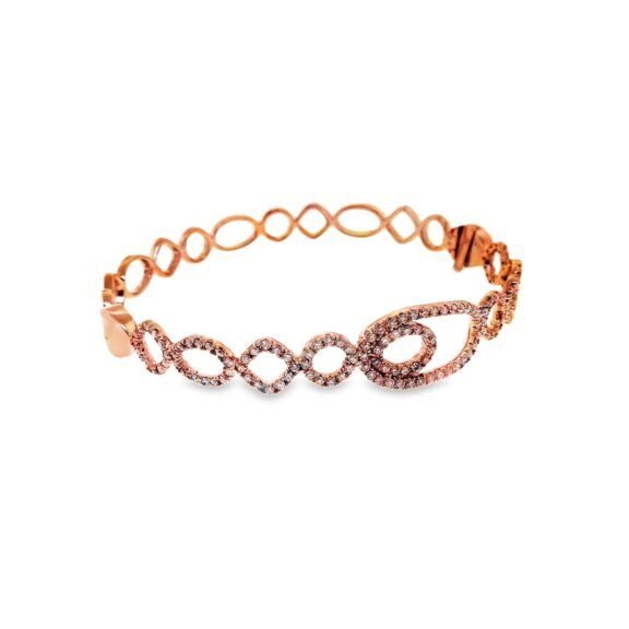 UB10178BGP - 14K Rose Gold Bangle
