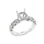 UB10512SMW - 14K White Gold Semi Mount Ring