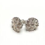 UB7713-5EW. - 14K White Gold Stud Earrings