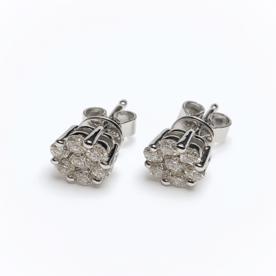 ER527W - 14K White Gold Earrings