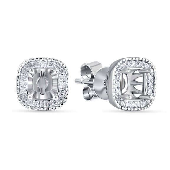 UBV7044E-SMW - 14K White Gold Earrings