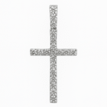 UB10465-2W23 - 14K White Gold Cross Pendant