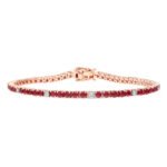 KB500988RBP1 - 14K Pink Gold Ruby Bracelet