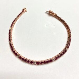 KB500988RBP1 - 14K Pink Gold Ruby Bracelet
