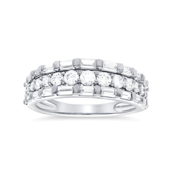 KR601686W - 14K White Gold Fashion Ring