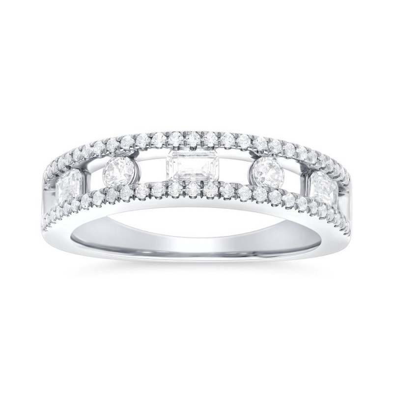 KR612023W - 14K White Gold Fashion Ring
