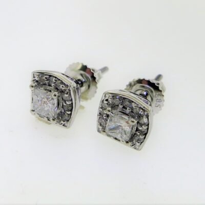OV41054-4W - 14K White Gold Earring