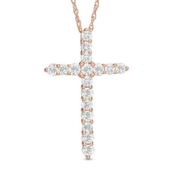 UBV6785PHP - 14K Rose Gold Cross Pendant