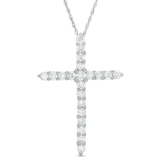 UBV6785PKW - 14K White Gold Cross Pendant