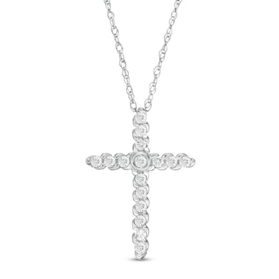 UBV6835PEW - 14K White Gold Cross Pendant