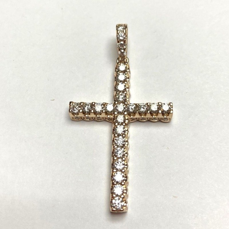 UB10420-3PY - 14K Yellow Gold Cross Pendant