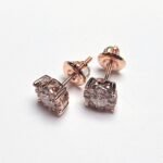 UB7663-9EP - 14K White Gold Stud Earrings