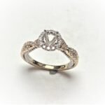 UB10285SMYW53 - 14K Two Tones Gold Semi Mount Rings