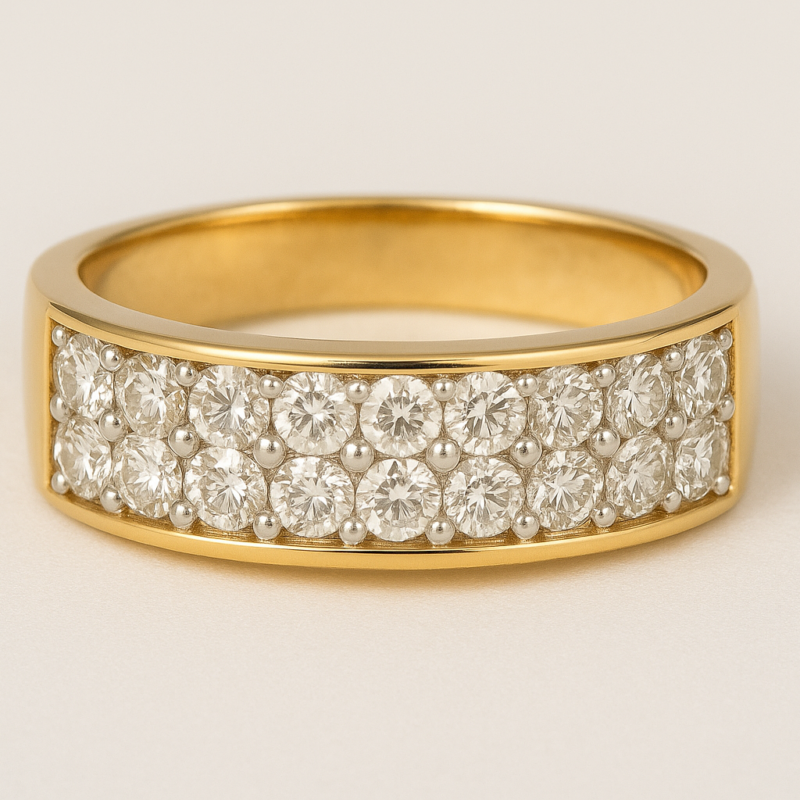 UB9766GKY23 - 14K Yellow Gold Gents Ring