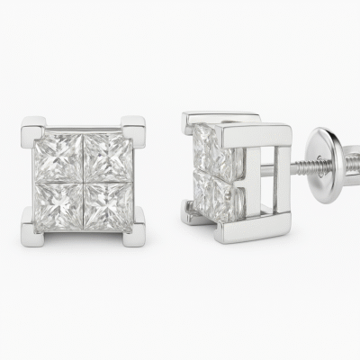 EV4154KW - 14K White Gold Earrings