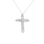 UB7664-2PW2 - 14K White Gold Cross Pendant