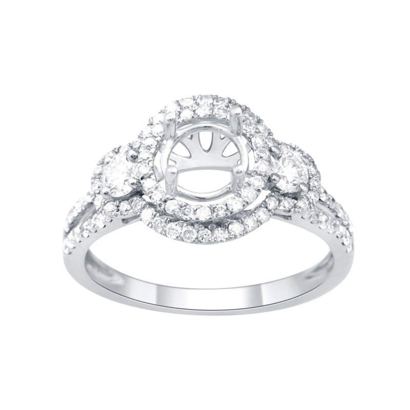 R36863LSWBH - 14K White Gold Engagement Ring