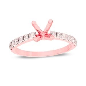 UB8229SMP - 14K Rose Gold Semi Mount Ring