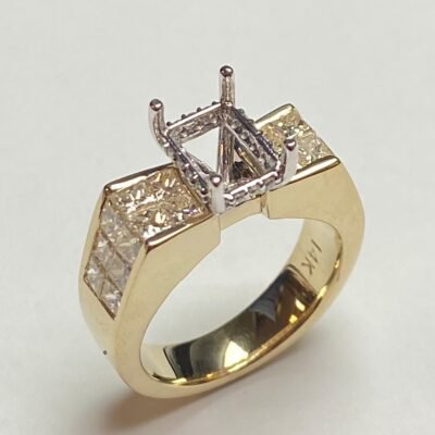 CO18KY17 - 18K Yellow Gold Semi Mount Ring