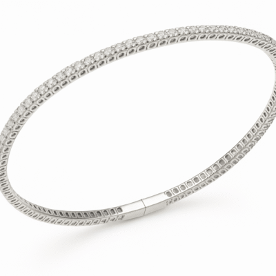 CBNR482W - 14K White Gold Bangle