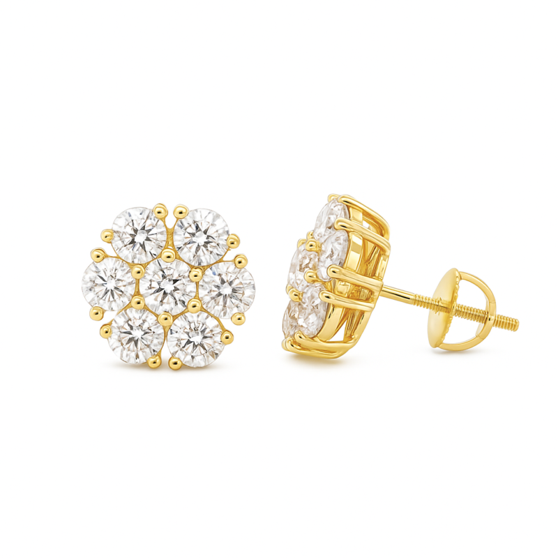 UB7713-3EY - 14K Yellow Gold Stud Earrings