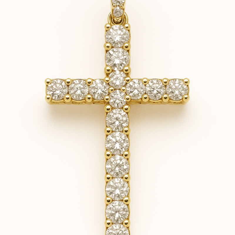 UB10420-2TFY23 - 14K Yellow Gold Cross Pendant