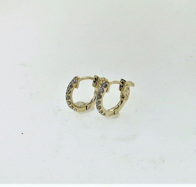 F236-2SCEY. - 14K Yellow Gold Earring