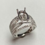 FORR6753SMW-OVH – 14K White Gold Semi Mount Ring