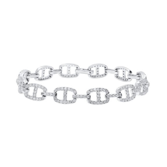 KB500613W - 14K White Gold Bracelet