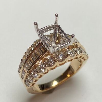 KR105811SMY-EMH - 14K Yellow Gold Semi Mount Ring