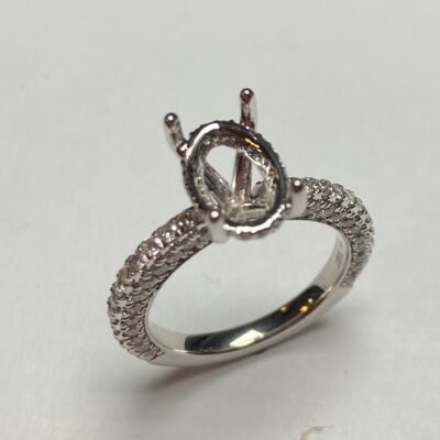 KR106179SMW-OV – 14K White Gold Semi Mount Ring