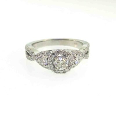 UB10381SMW – 14K White Gold Semi Mount Ring