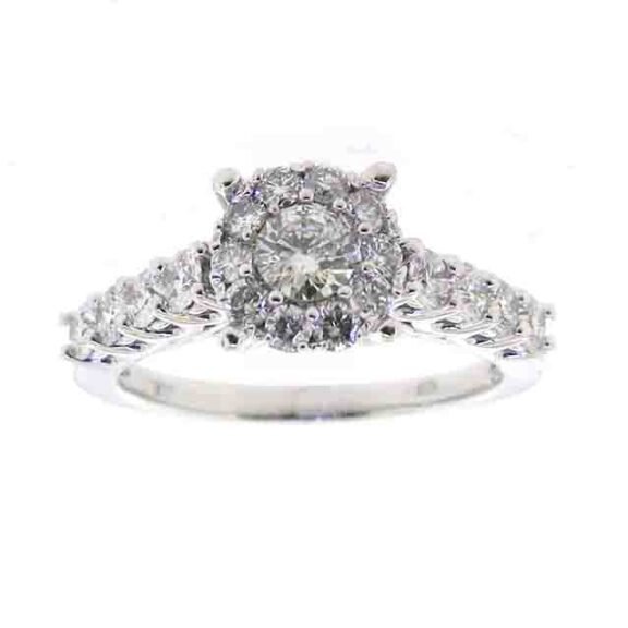 UB10384SMW-RDH – 14K White Gold Semi Mount Ring
