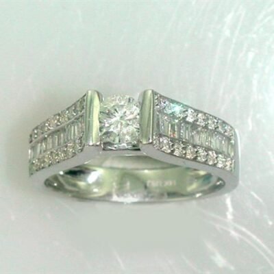 UBV2774SMW – 14K White Gold Semi Mount Ring