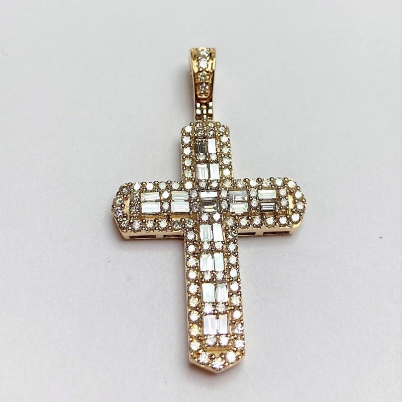 P2119Y - 14K Yellow Gold Cross Pendant