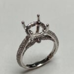 R36126SMW-RDH – 14K White Gold Semi Mount Ring
