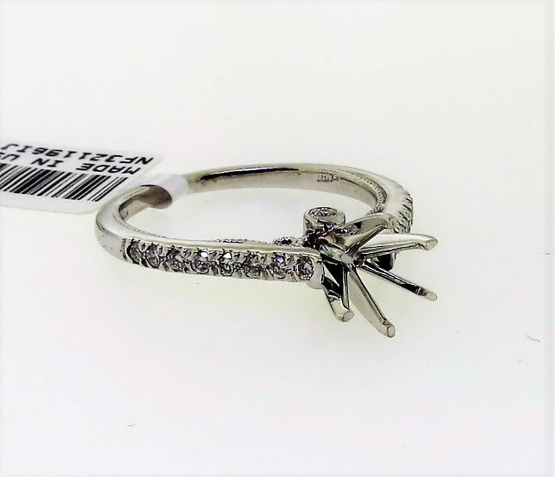 UB10203SMW-RDH – 14K White Gold Semi Mount Ring
