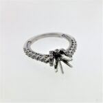 UB10242SMW-RDH – 14K White Gold Semi Mount Ring