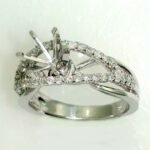 UB7202SMW-RDH – 14K White Gold Semi Mount Ring