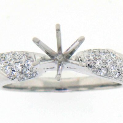 UB8284SMW-OVH – 14K White Gold Semi Mount Ring