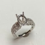 TR11450SMW-OVH – 14K White Gold Semi Mount Ring