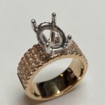 UB10295SMY-OVH - 14K Yellow Gold Semi Mount Ring