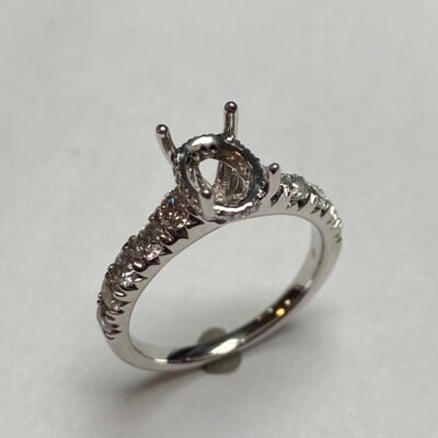 UB10457SMW-OVH – 14K White Gold Semi Mount Ring