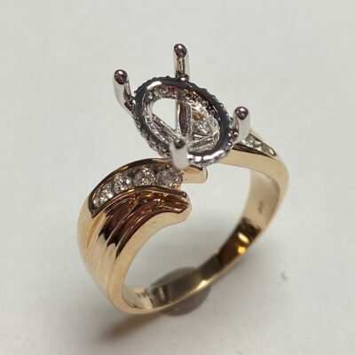 UB2539SMY-OVH - 14K Yellow Gold Semi Mount Ring