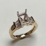 UB4179SMY-EMH - 14K Yellow Gold Semi Mount Ring